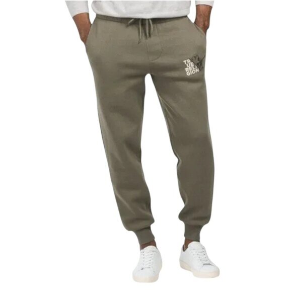 True Religion Men's Matching Sweatsuit Size M Fleece 2 PC Tracksuit Outfit NWT - Picture 3 of 8